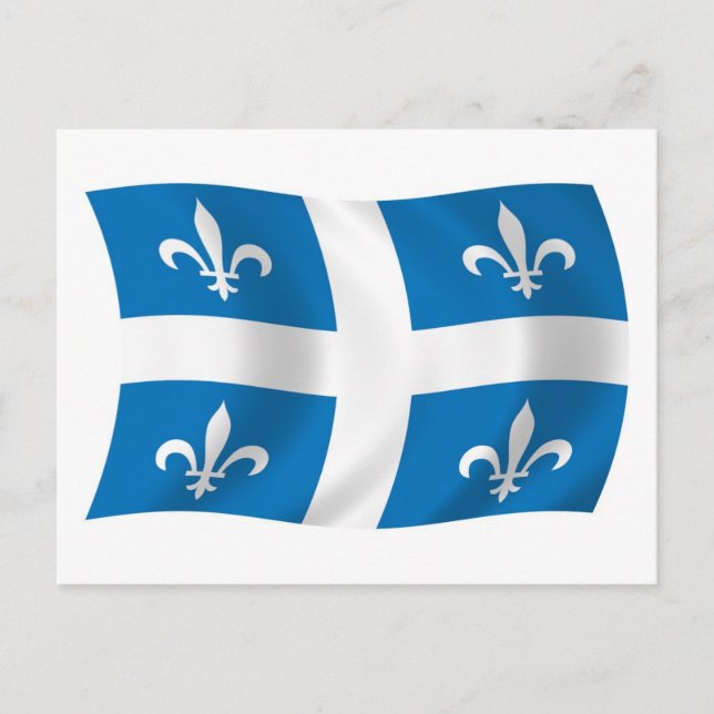 Cartão Postal da Bandeira de Quebec (Frente)