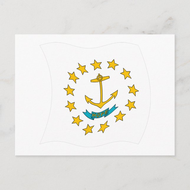 Cartão Postal da Bandeira de Rhode Island (Frente)