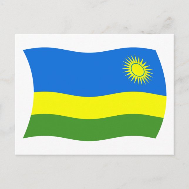 Cartão Postal da Bandeira de Ruanda (Frente)