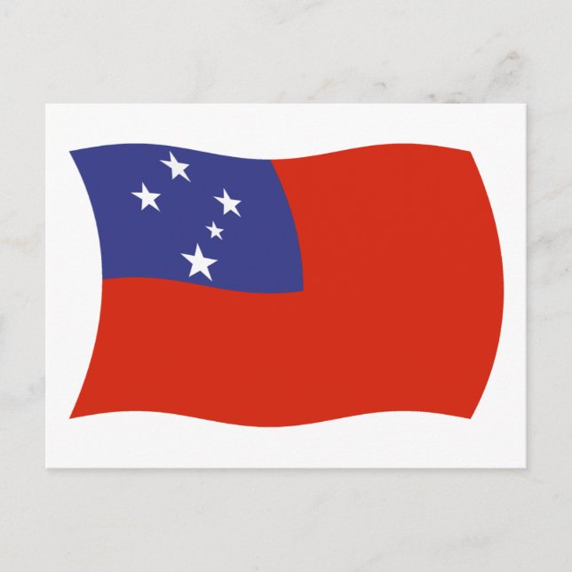 Cartão Postal da Bandeira de Samoa (Frente)