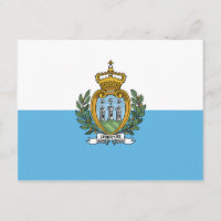 Cartão postal da bandeira de San Marino