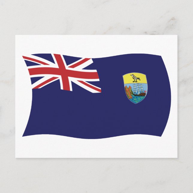 Cartão Postal da Bandeira de Santa Helena (Frente)