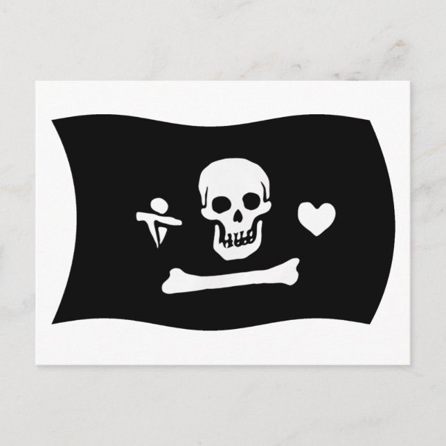 Cartão Postal da Bandeira de Stede Bonnet (Frente)