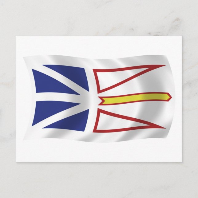 Cartão Postal da Bandeira de Terra Nova e Labrador (Frente)