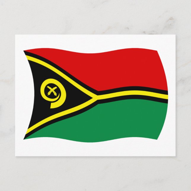 Cartão Postal da Bandeira de Vanuatu (Frente)
