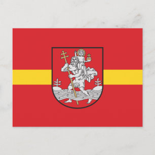 Cartão postal da bandeira de Vilnius, Lituânia