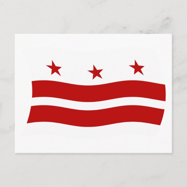 Cartão Postal da Bandeira de Washington D.C. (Frente)