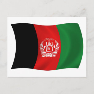 Cartão Postal da Bandeira do Afeganistão