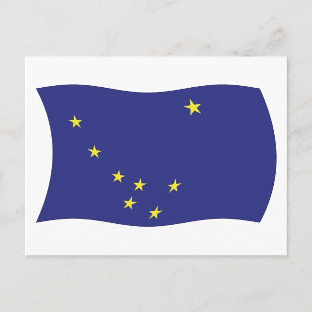 Cartão Postal da Bandeira do Alasca (Frente)