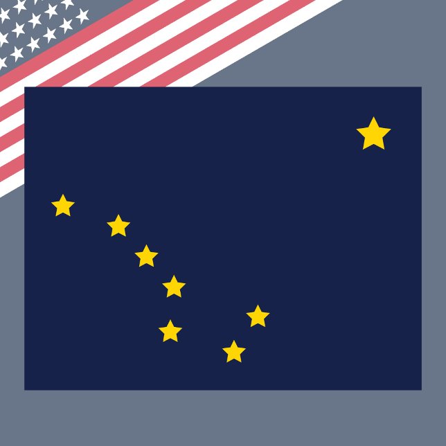 Cartão Postal da Bandeira do Alasca Grande Dipper  (Alaska State Flag Postcard Big Dipper Polaris
)