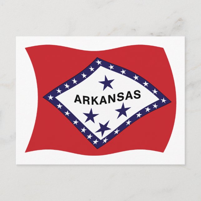 Cartão Postal da Bandeira do Arkansas (Frente)