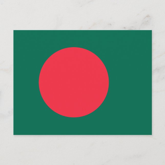 Cartão Postal da Bandeira do Bangladesh (Frente)