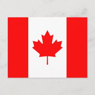 Cartão postal da bandeira do Canadá