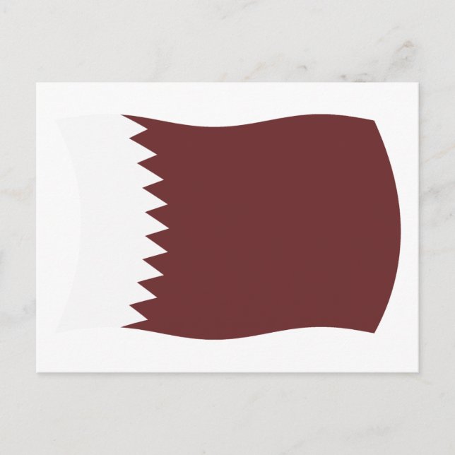 Cartão Postal da Bandeira do Catar (Frente)