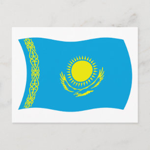 Cartão Postal da Bandeira do Cazaquistão