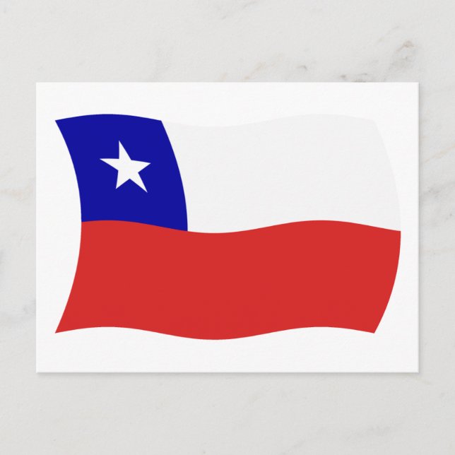 Cartão Postal da Bandeira do Chile (Frente)