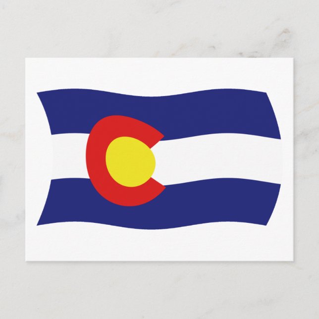 Cartão Postal da Bandeira do Colorado (Frente)