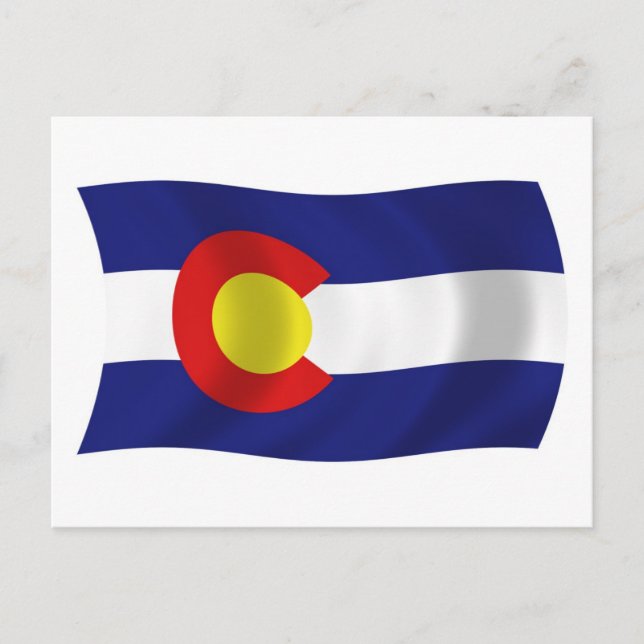 Cartão Postal da Bandeira do Colorado (Frente)