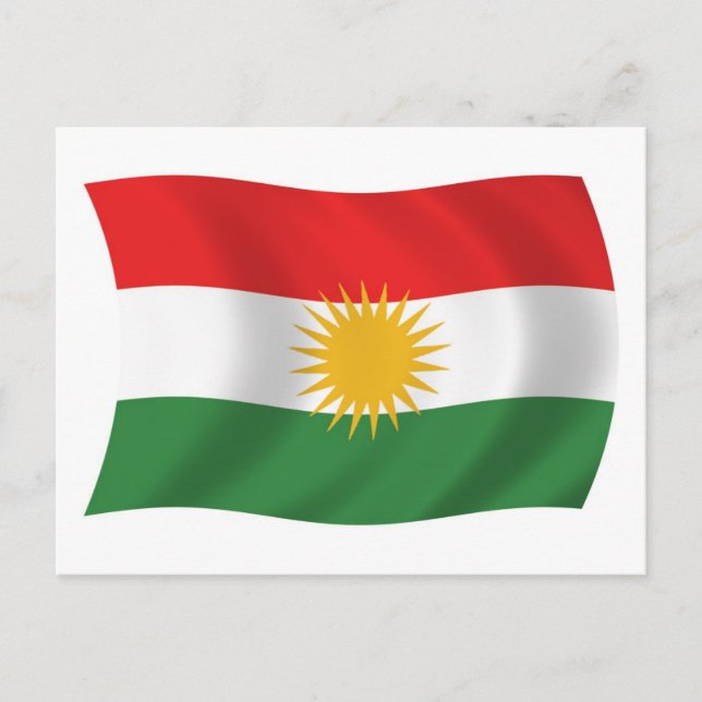 Cartão Postal da Bandeira do Curdistão (Frente)