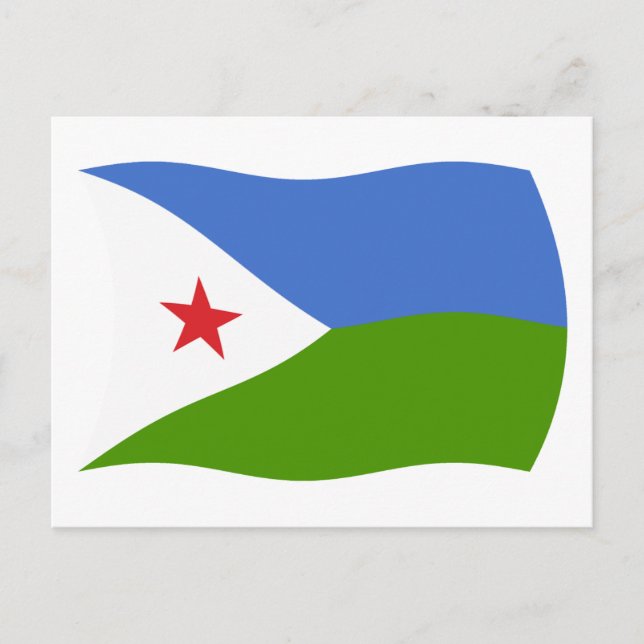 Cartão Postal da Bandeira do Djibuti (Frente)