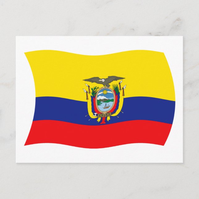Cartão Postal da Bandeira do Equador (Frente)