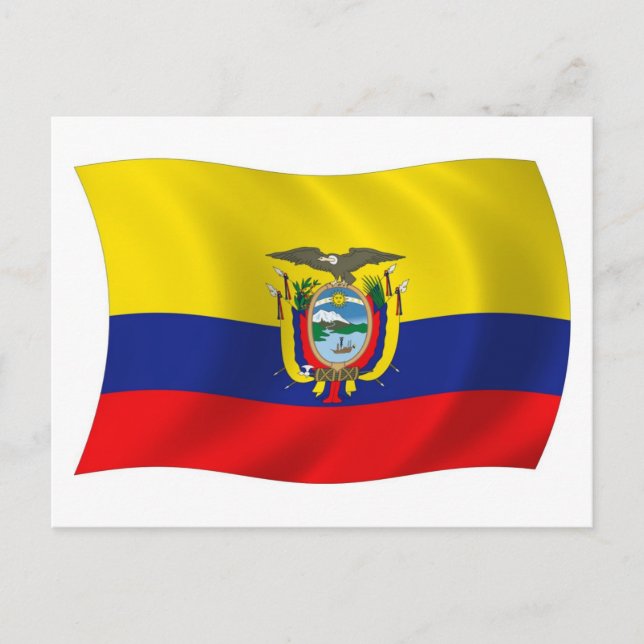 Cartão Postal da Bandeira do Equador (Frente)