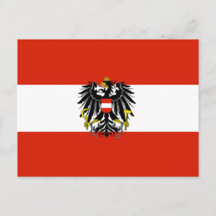 Cartão postal da bandeira do estado da Áustria