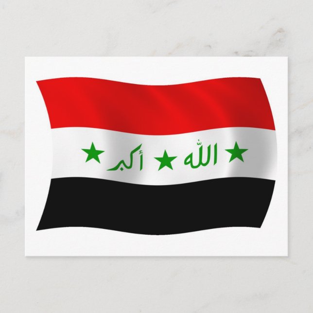 Cartão Postal da Bandeira do Iraque (Frente)
