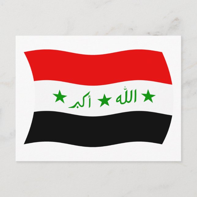 Cartão Postal da Bandeira do Iraque (Frente)