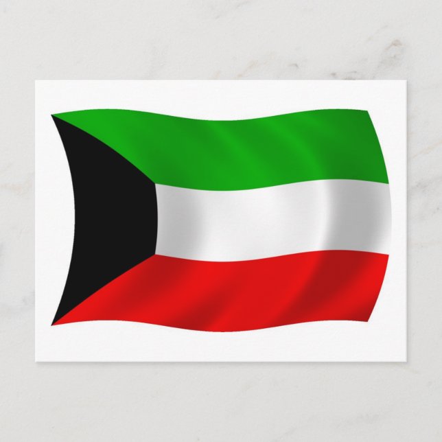 Cartão Postal da Bandeira do Kuwait (Frente)