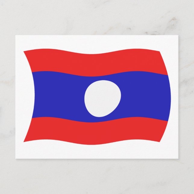 Cartão Postal da Bandeira do Laos (Frente)