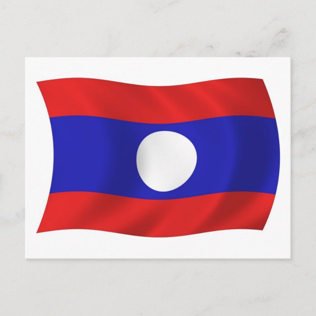 Cartão Postal da Bandeira do Laos (Frente)