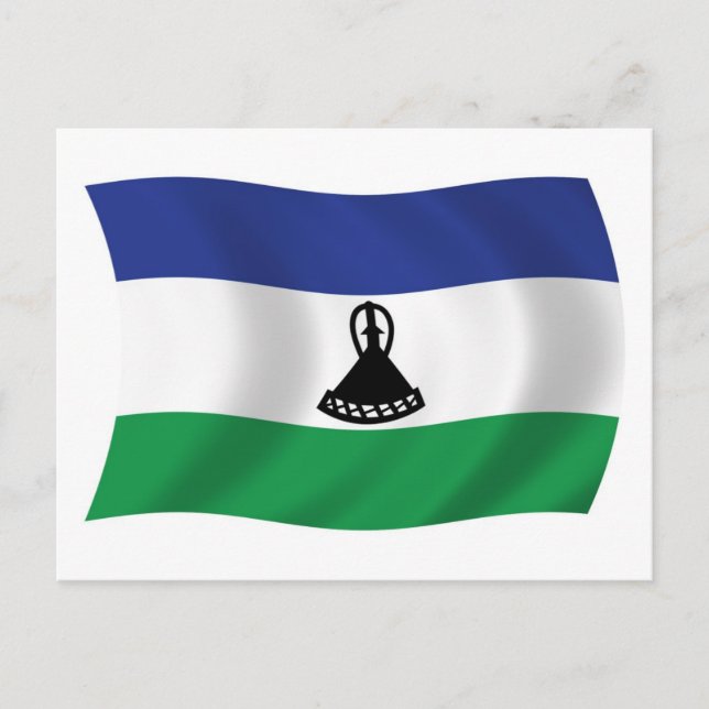 Cartão Postal da Bandeira do Lesoto (Frente)