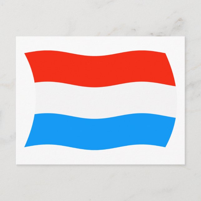 Cartão Postal da Bandeira do Luxemburgo (Frente)