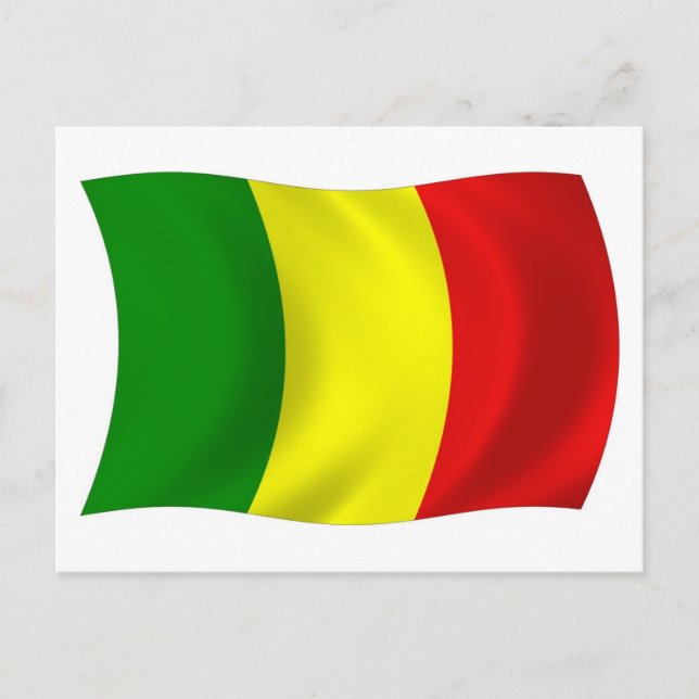 Cartão Postal da Bandeira do Mali (Frente)