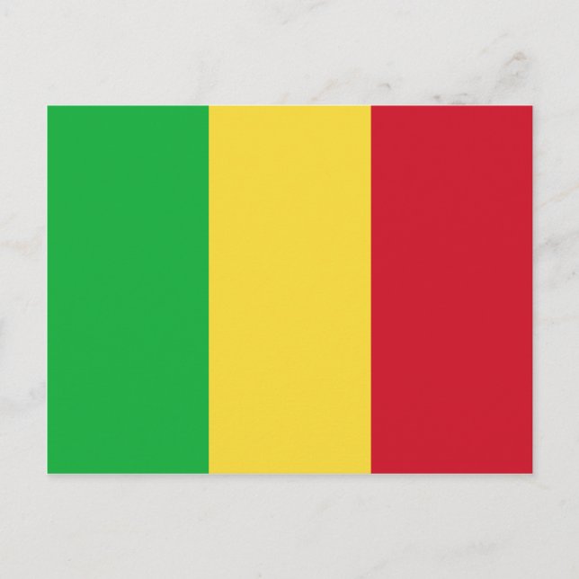 Cartão Postal da Bandeira do Mali (Frente)