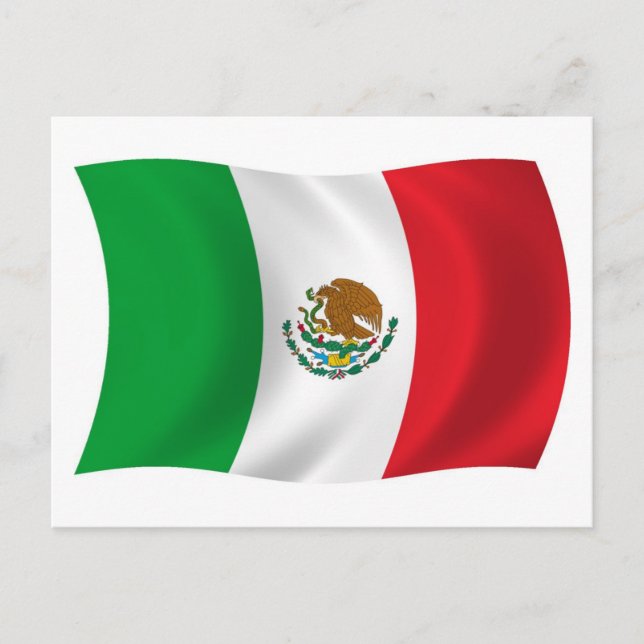 Cartão Postal da Bandeira do México (Frente)