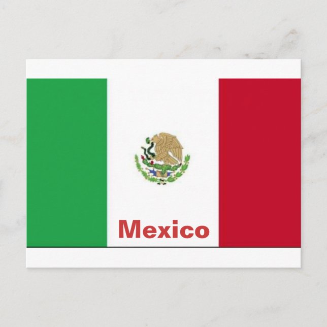 Cartão postal da bandeira do México (Frente)