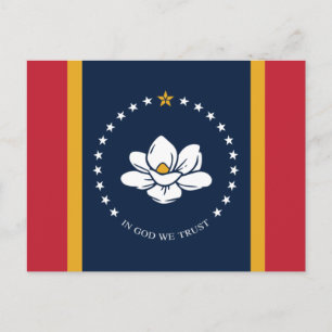 Cartão postal da bandeira do Mississippi (2020)