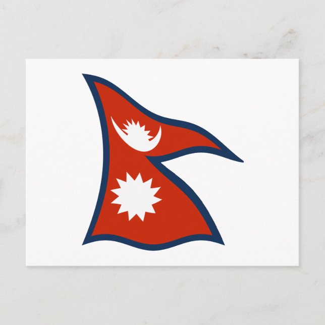 Cartão Postal da Bandeira do Nepal (Frente)