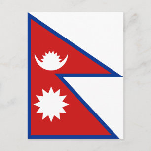 Cartão Postal da Bandeira do Nepal