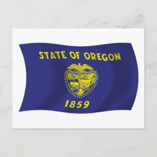 Cartão Postal da Bandeira do Oregon