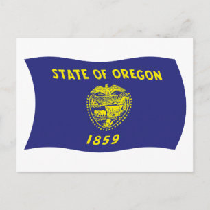 Cartão Postal da Bandeira do Oregon
