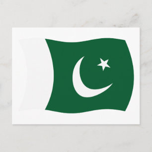 Cartão Postal da Bandeira do Paquistão
