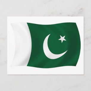 Cartão Postal da Bandeira do Paquistão