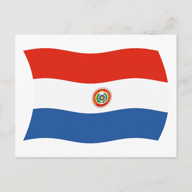 Cartão Postal da Bandeira do Paraguai (Frente)