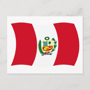 Cartão Postal da Bandeira do Peru