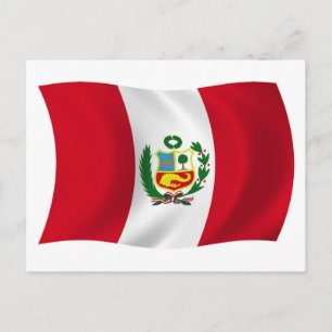 Cartão Postal da Bandeira do Peru