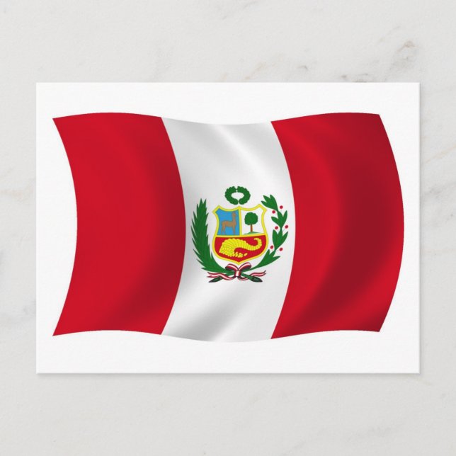 Cartão Postal da Bandeira do Peru (Frente)