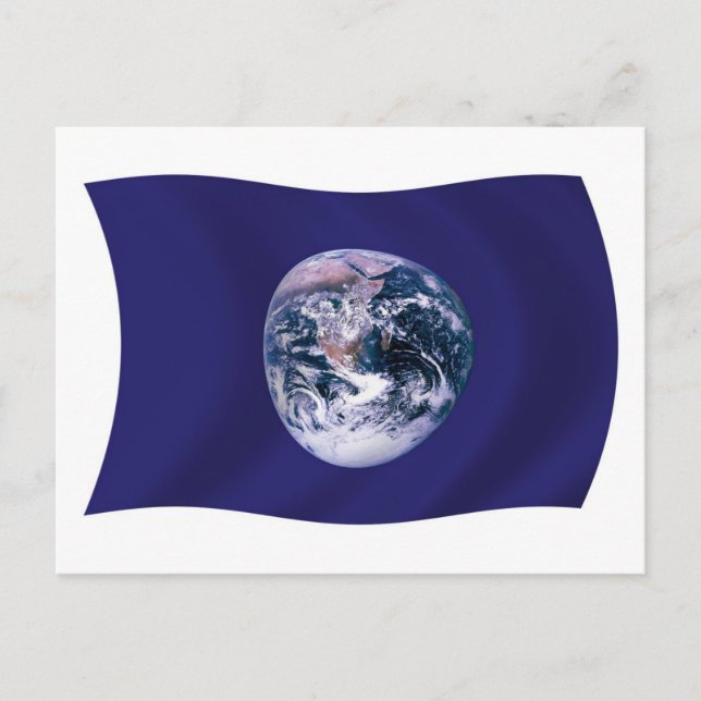 Cartão Postal da Bandeira do Planeta Terra (Frente)